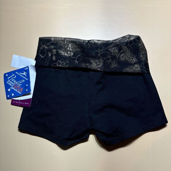 Motionwear Women’s Size Small Black Boy Cut Shorts-Dance, Gymnastics New - Picture 2 of 8